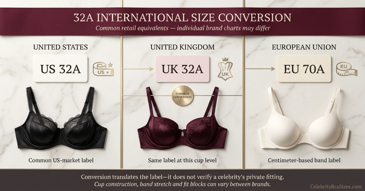 Jenna Ortega reported 32A bra size conversion guide for US UK and EU sizing