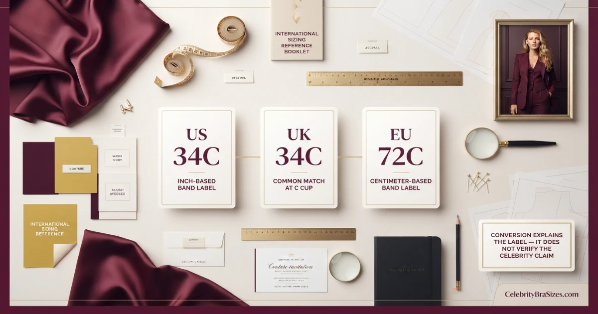 Blake Lively reported 34C bra size conversion guide for US UK and EU sizing