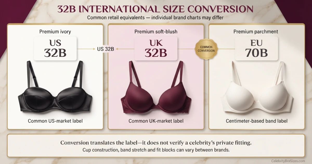 Dakota Johnson reported 32B bra size conversion guide for US UK and EU sizing