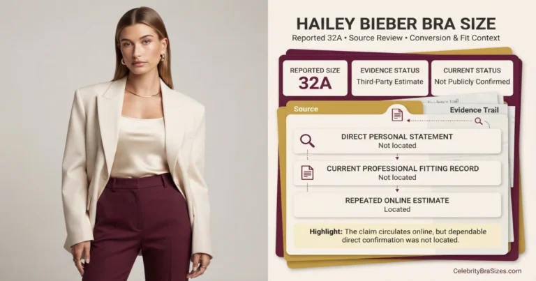 Hailey Bieber Bra Size