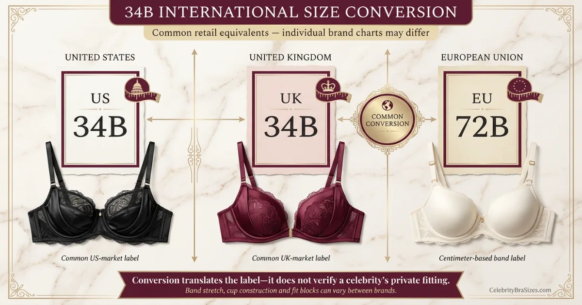 Katrina Kaif reported 34B bra size conversion guide for US UK and EU sizing