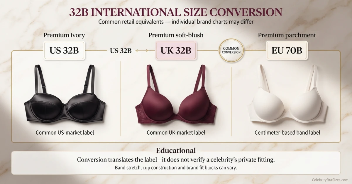 Mikey Madison reported 32B bra size conversion guide for US UK and EU sizing