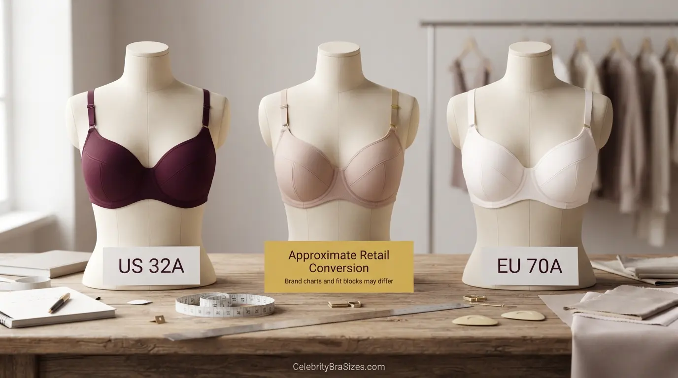 Zendaya reported 32A bra size conversion guide for US UK and EU sizing