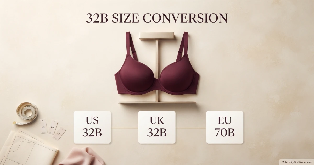 Bella Hadid reported 32B bra size conversion guide for US UK and EU sizing