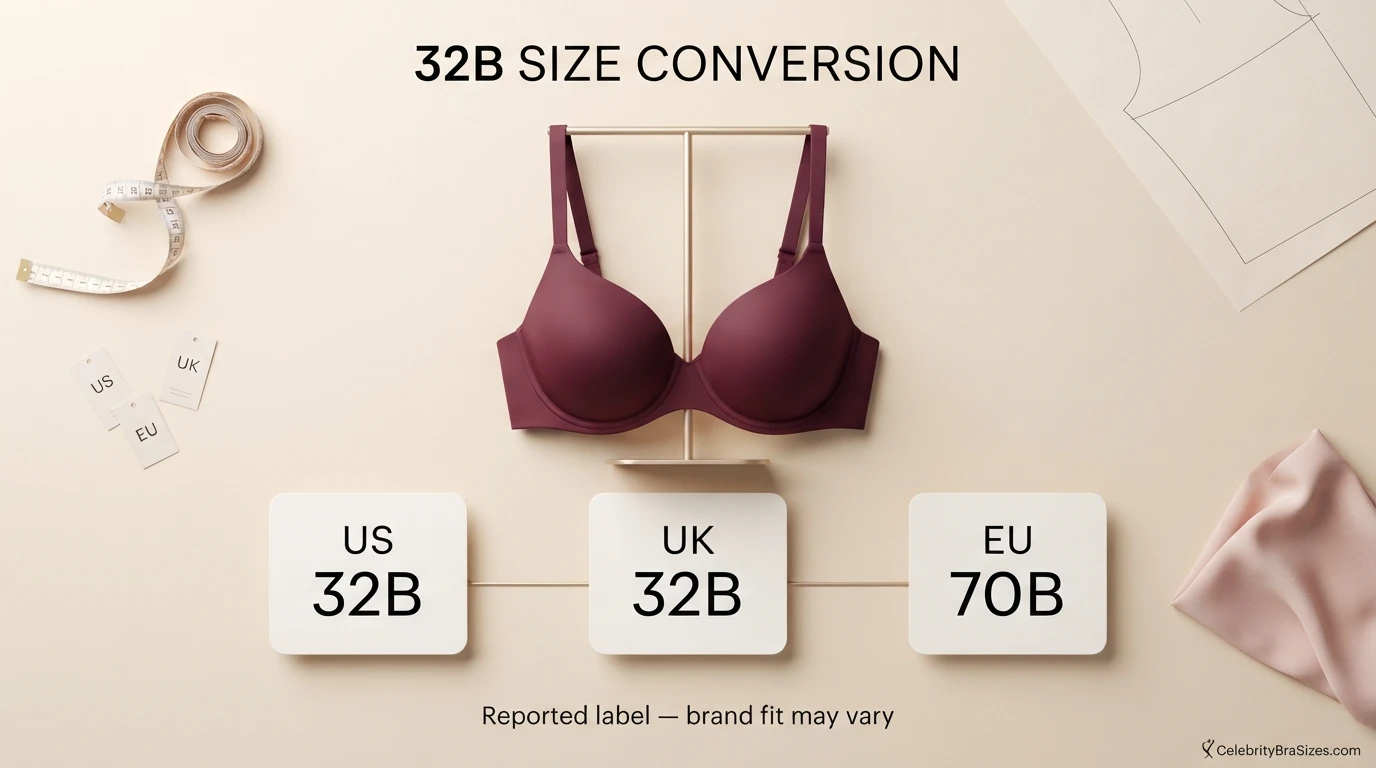Olivia Rodrigo reported 32B bra size conversion guide for US UK and EU sizing